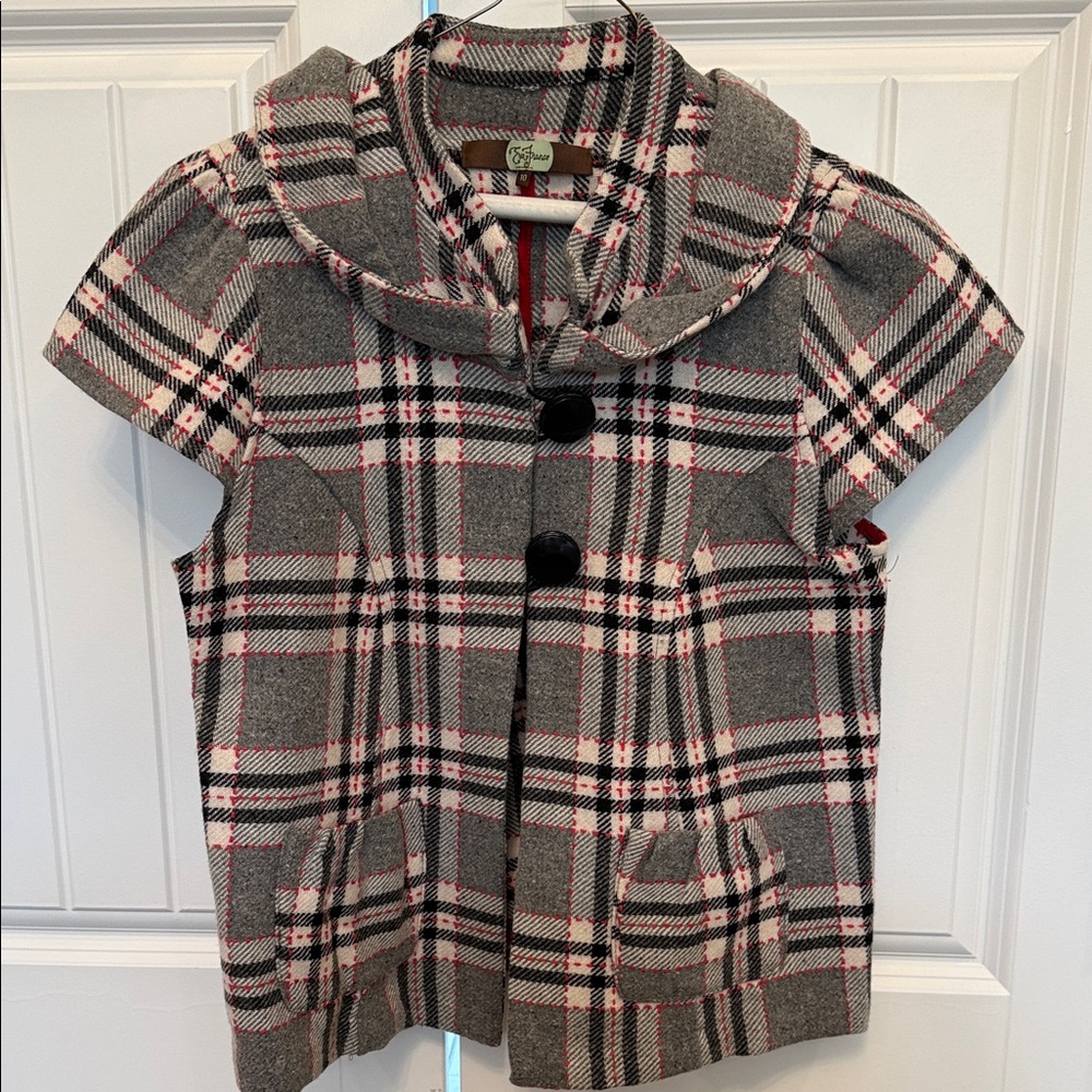 Eva Franco Women’s Stylish Plaid Jacket